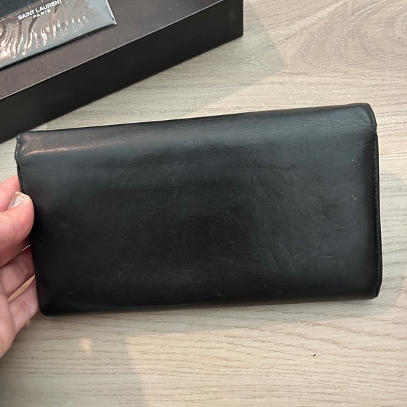 Saint Laurent black large soft leather wallet - Picture 4 of 12